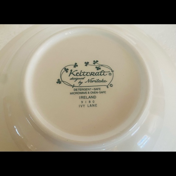 Noritake Keltcraft IVY LANE 9180 Soup Salad Cereal Bowl 7" Ireland Used Set Of 2 - Picture 4 of 5